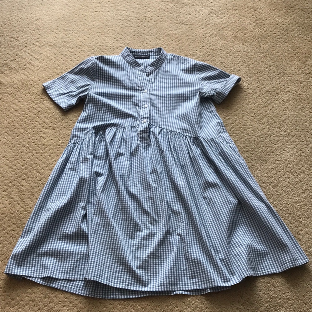 Blue checkered dress